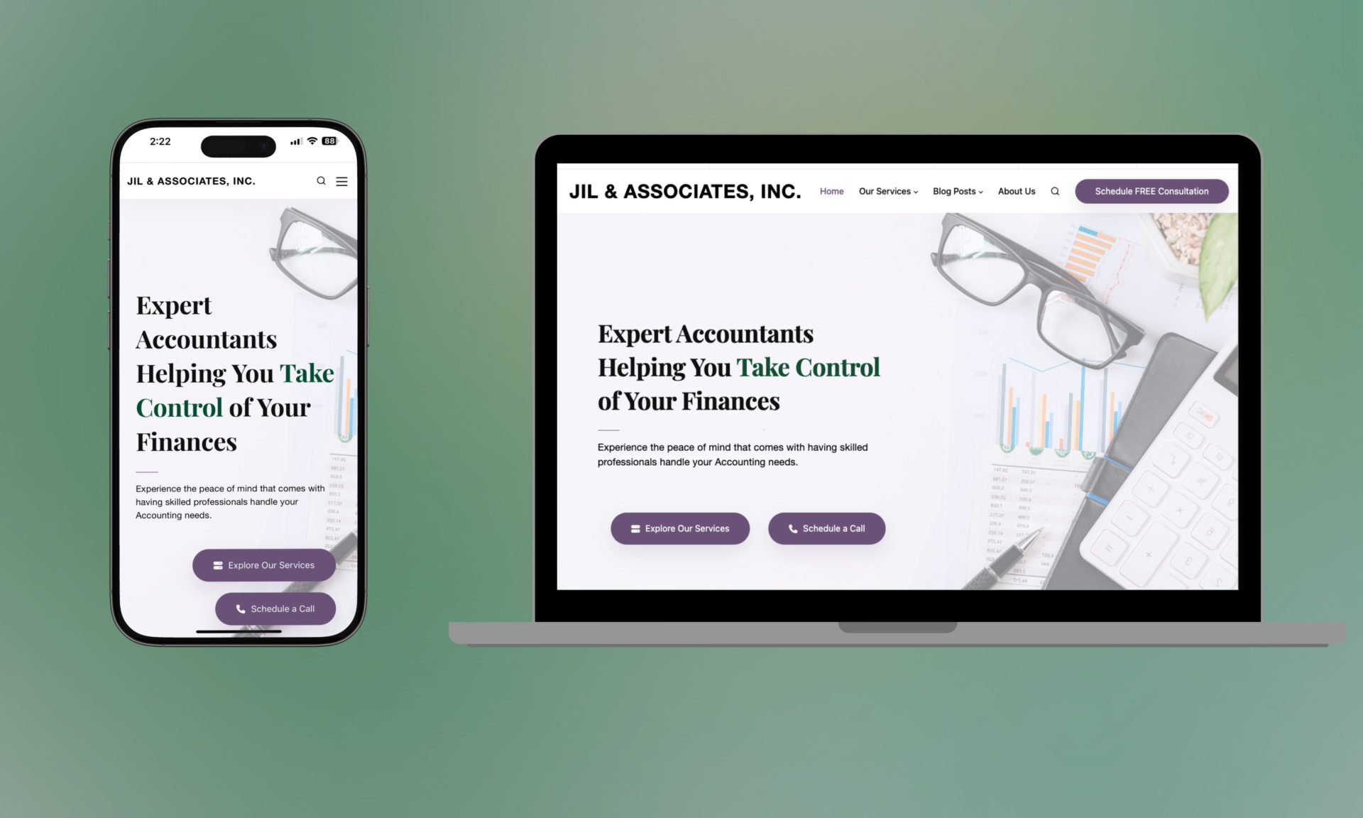 Accounting website redesign